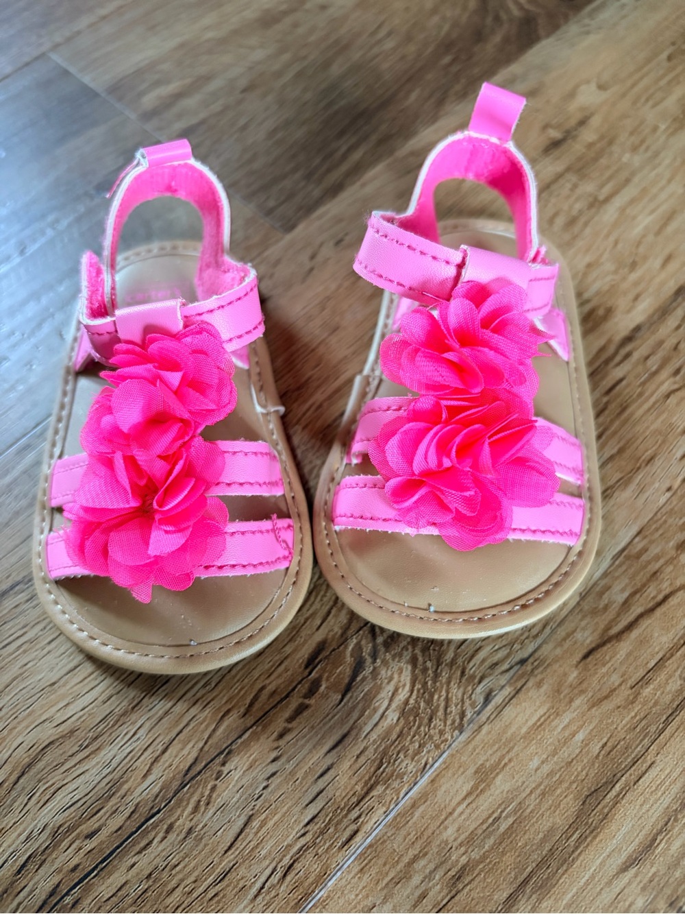 Carter's Toddler Floral Strap Sandals - Bright Pink